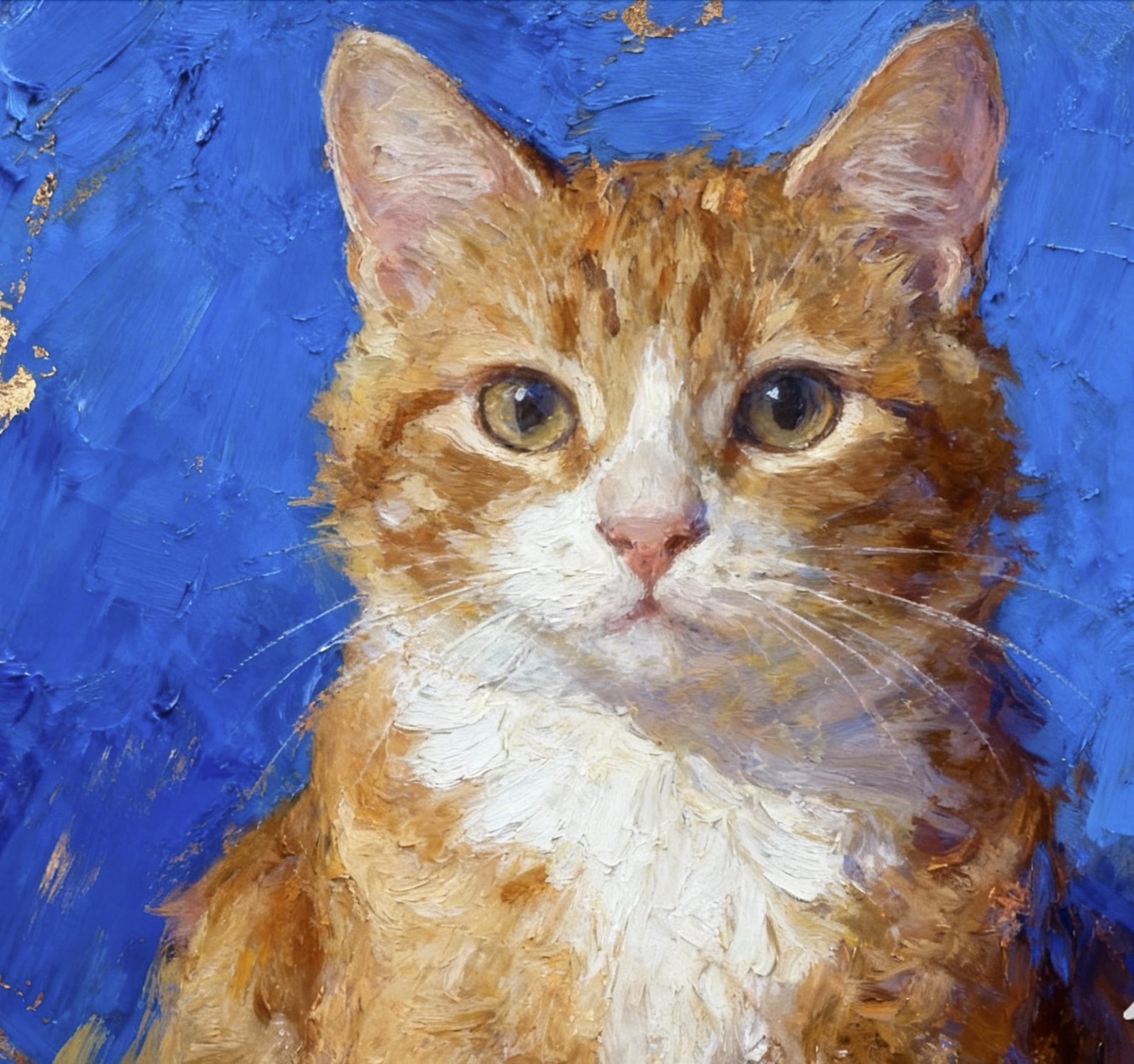Impressionist Oil Pet Portrait style example