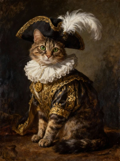 Renaissance Royal Pet Portrait style example
